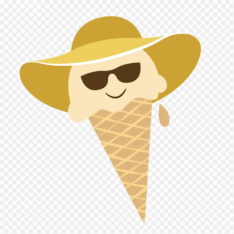 戴帽子的冰淇淋