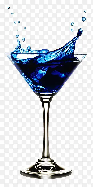蓝色鸡尾酒酒杯