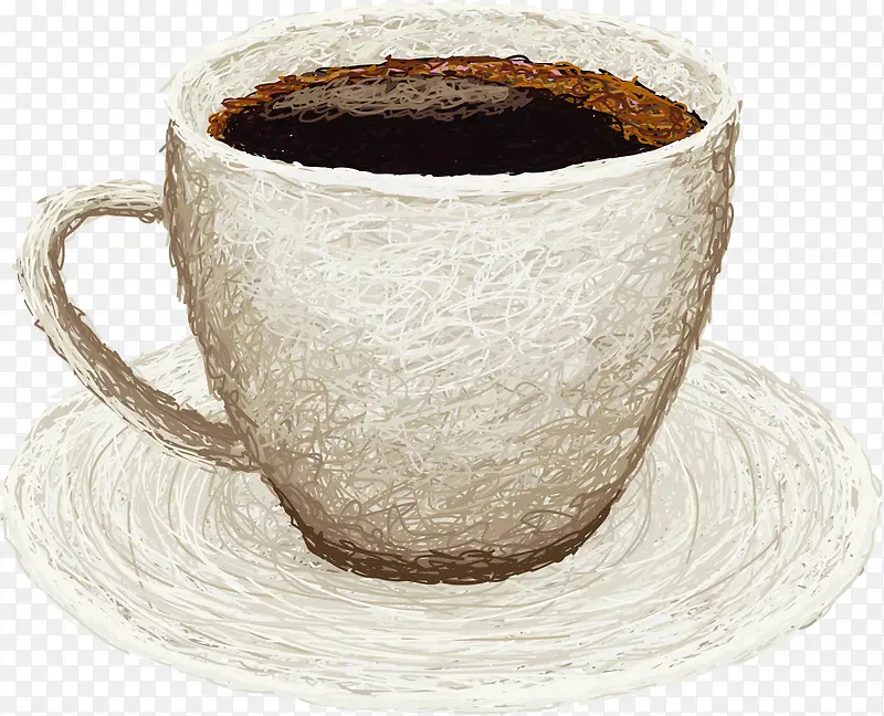 矢量手绘咖啡杯