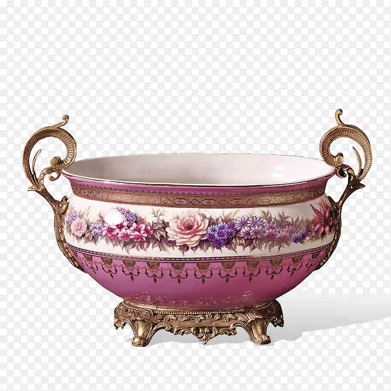 紫色复古欧式花盆