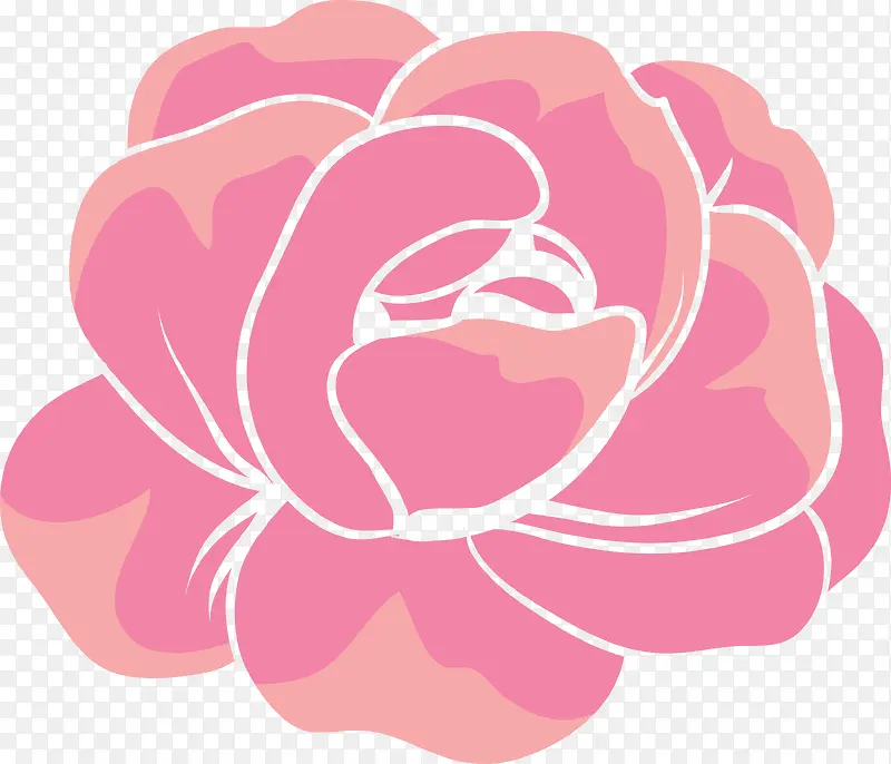 粉色矢量玫瑰花