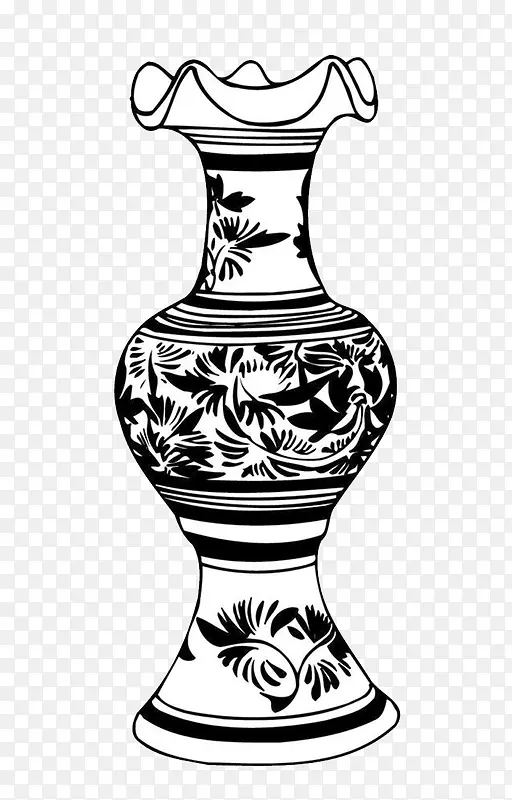 手绘花瓶