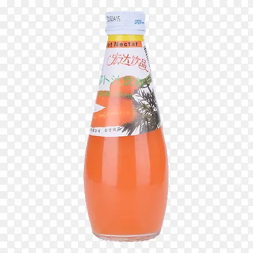 一瓶萝卜汁饮料