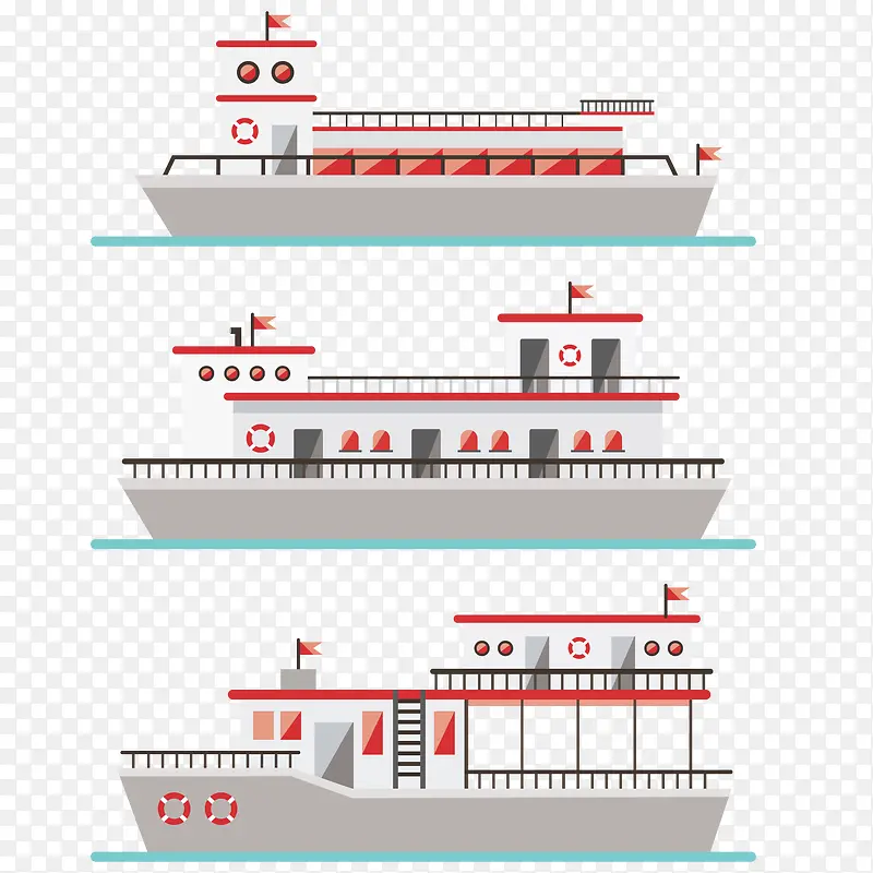 矢量交通工具轮船