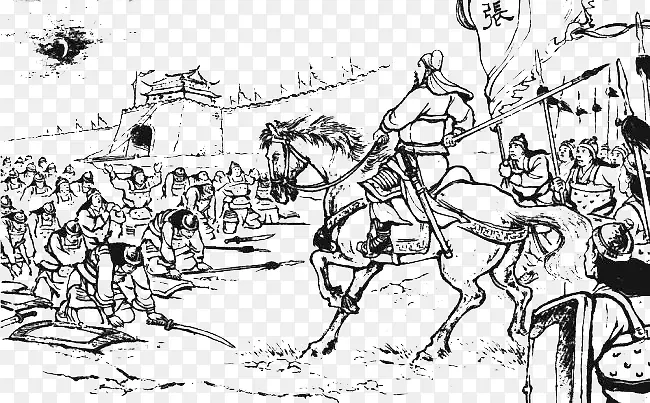 古代三国演义士兵打仗