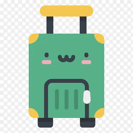 绿色卡通行李箱