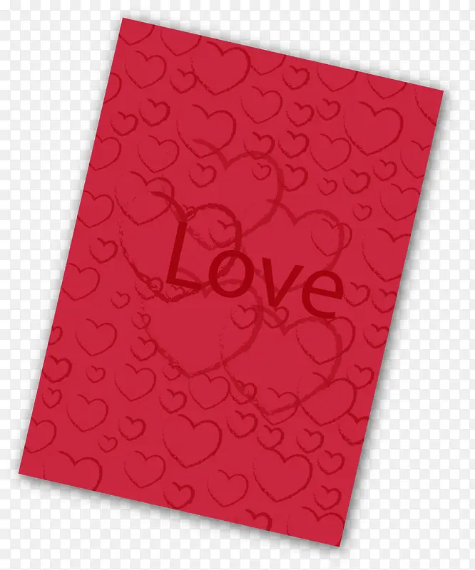 情人节红色方形卡片