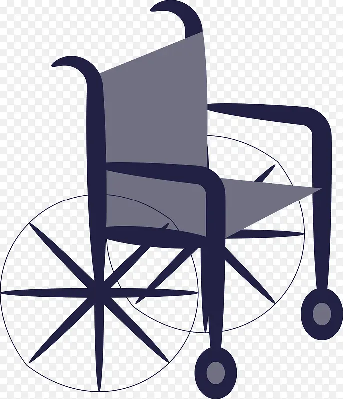 医务治疗轮椅矢量素材