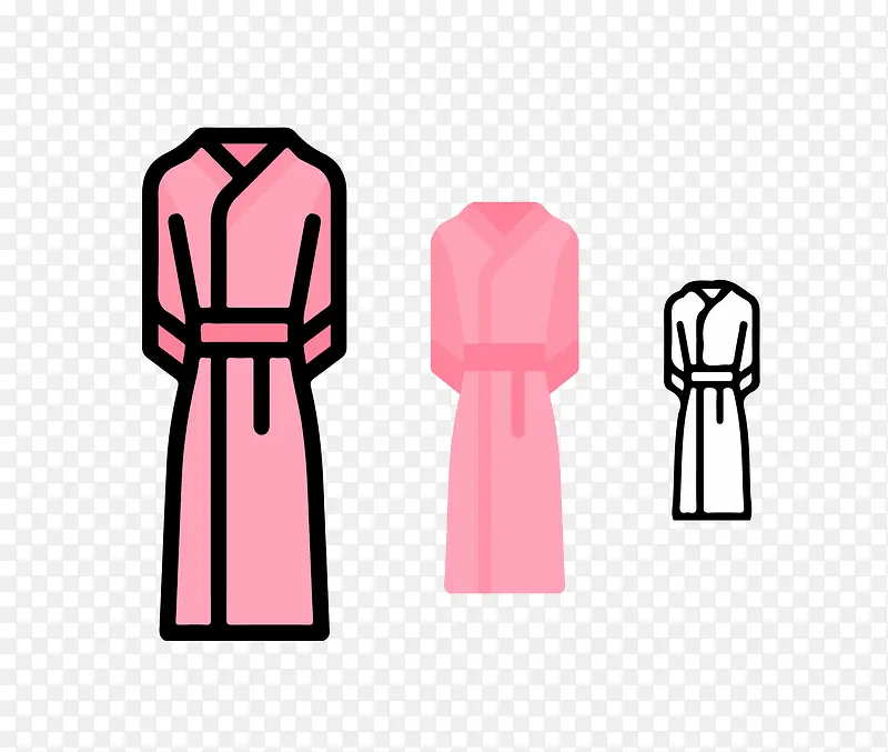 粉红色浴袍设计