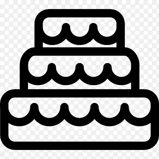 三层婚礼蛋糕图标