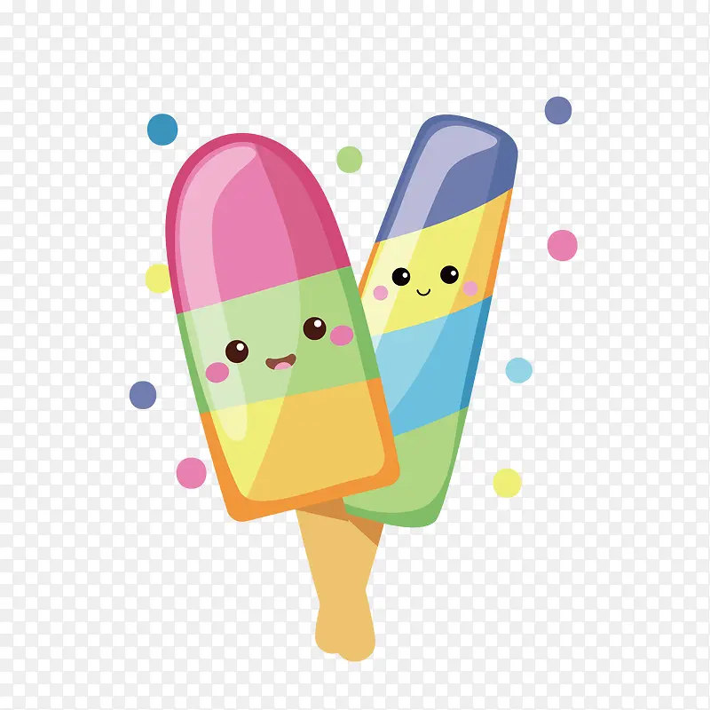 彩色可爱冰淇淋图案