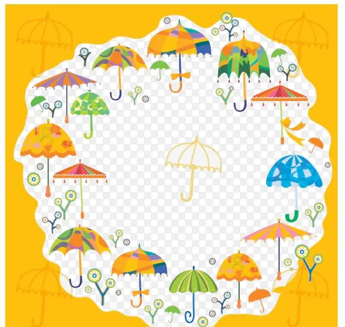 雨伞画框