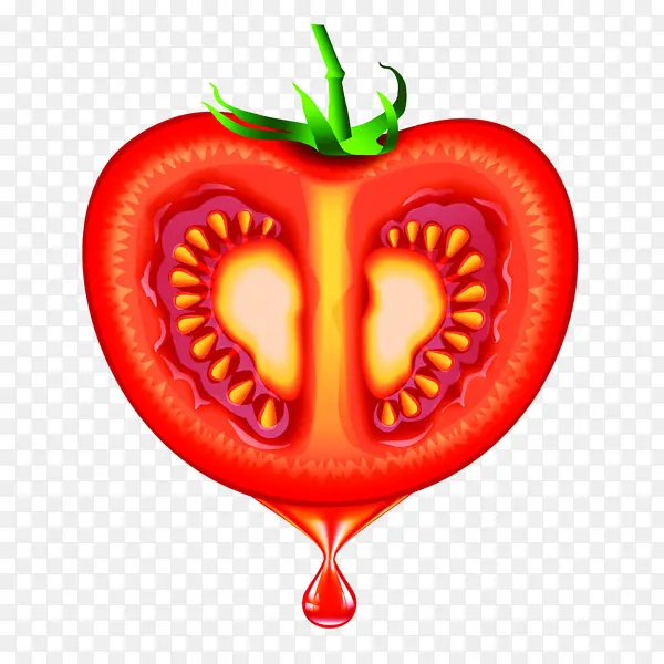 滴汁的番茄