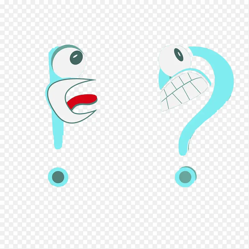 卡通叹号和问号PNG图片素材下载_图片编号qwpvzbzy-免抠素材网