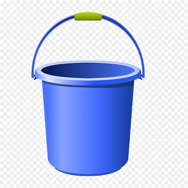 蓝色的水桶设计矢量图