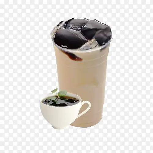 瓷杯仙草奶茶