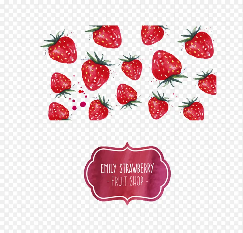 草莓果农名片素材