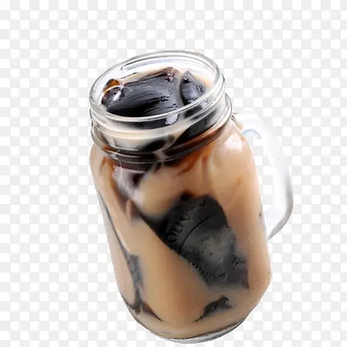 大罐玻璃仙草奶茶
