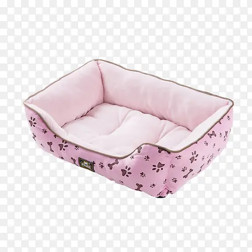 粉色方形松软猫窝