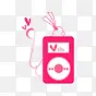 粉色可爱MP3手绘图案