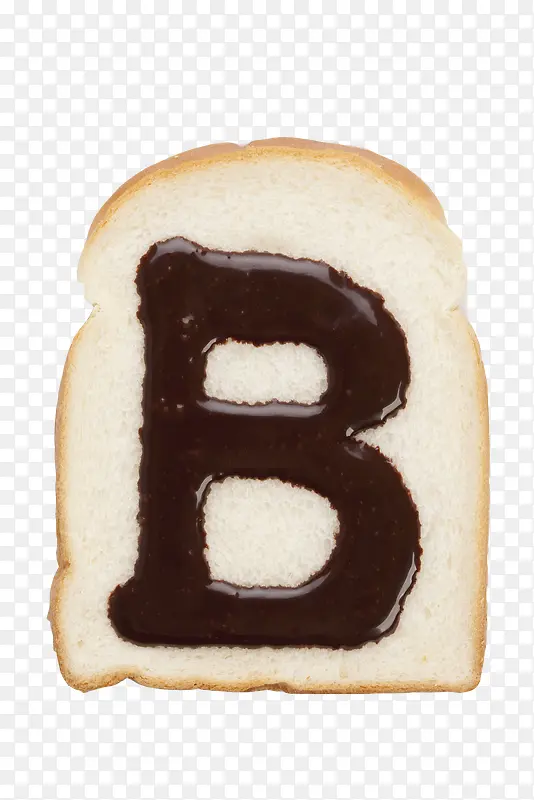 美味面包巧克力形状字母免抠素材