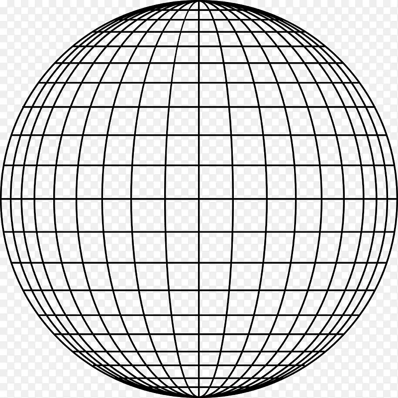 地球球体线条素材图
