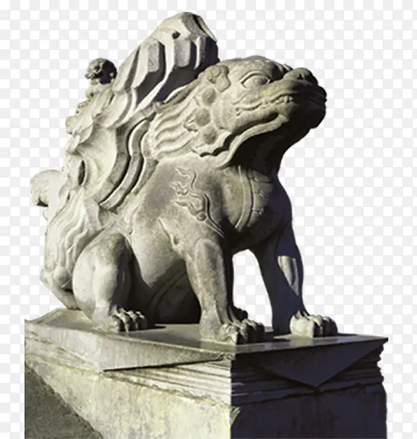 中国风狮子石像