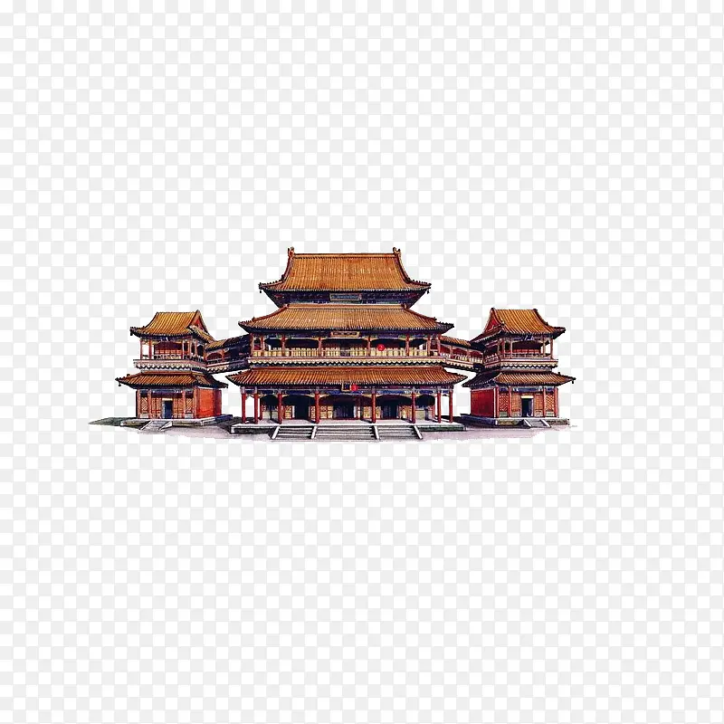 中国建筑水墨画