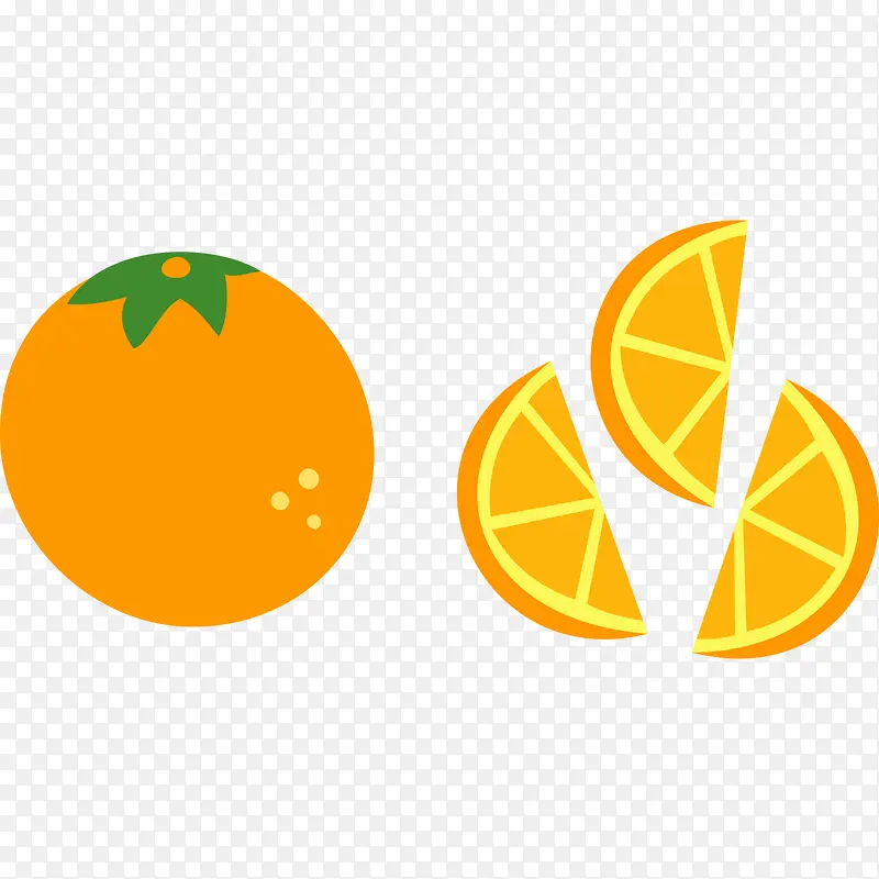 看香橙和橙子瓣