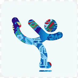 索契图滑冰索契- 2014 -颜色-图标