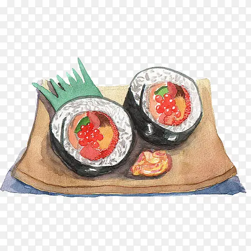 寿司手绘画素材图片