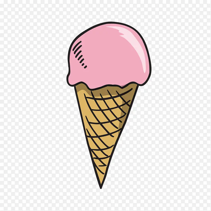 矢量手绘零食冰淇淋