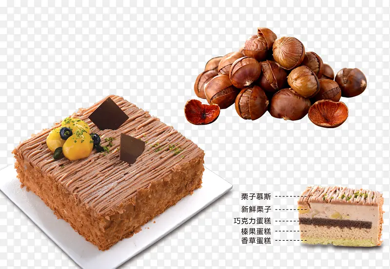 栗子和蛋糕
