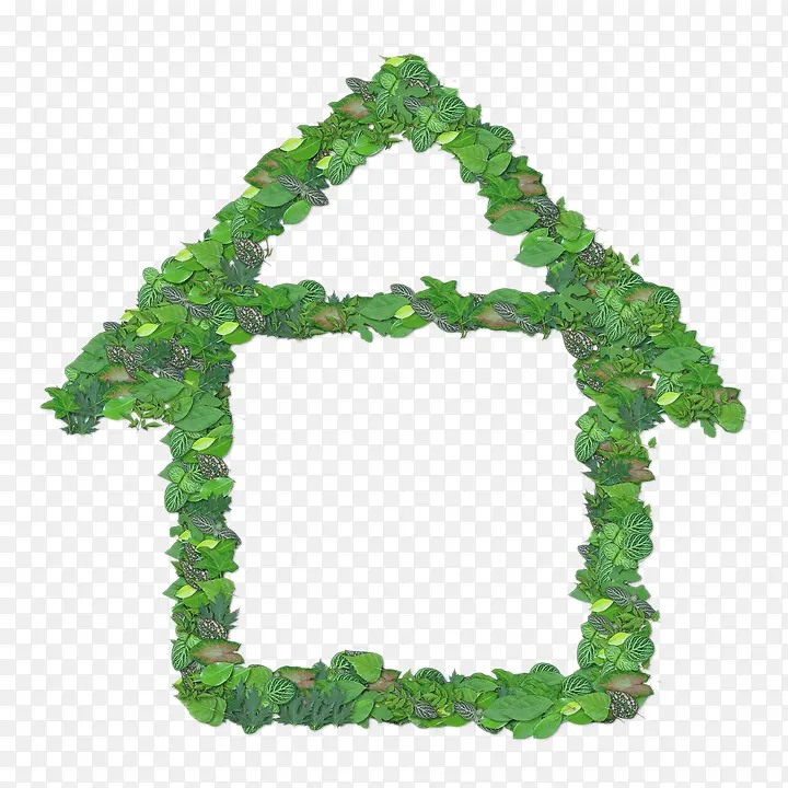绿叶房屋边框