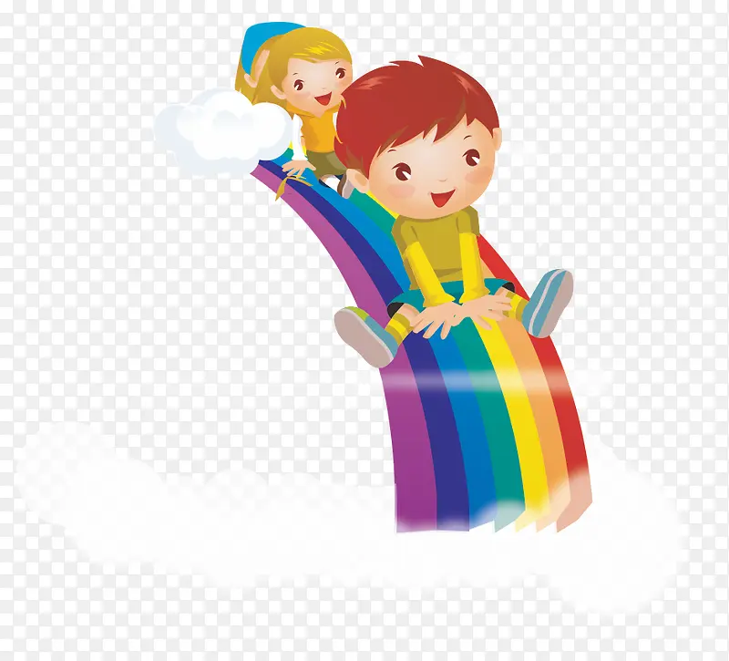 彩虹儿童滑滑梯