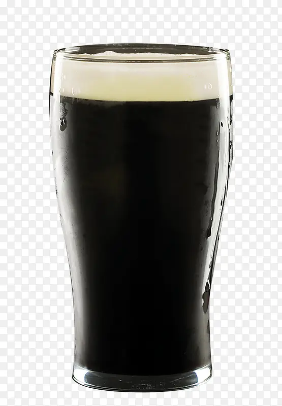 黑啤酒玻璃杯装装饰图案