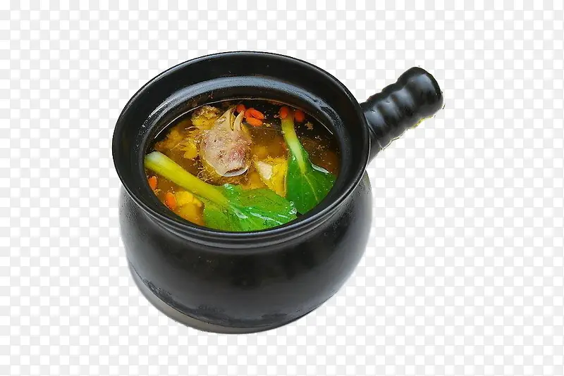 黑色瓦罐砂锅新鲜土鸡汤