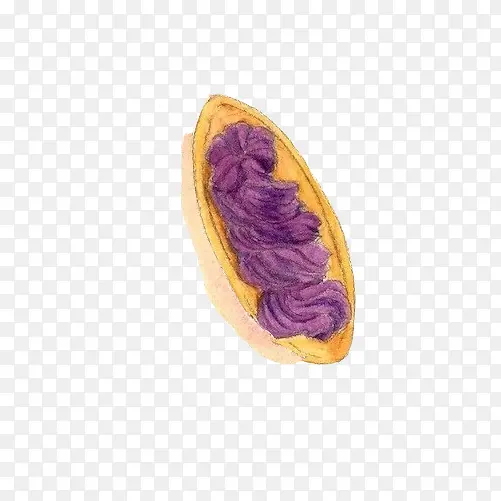 紫薯馅饼手绘画素材图片