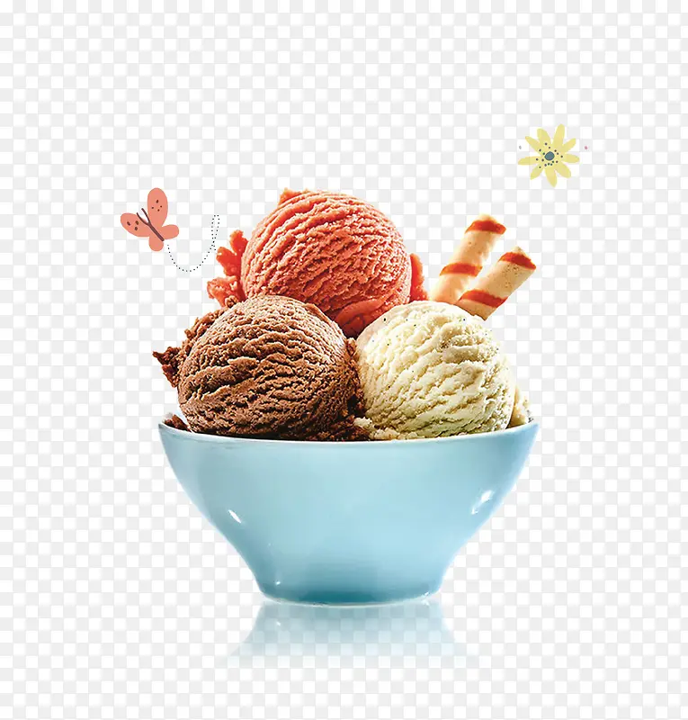 夏季冰淇淋插画免抠
