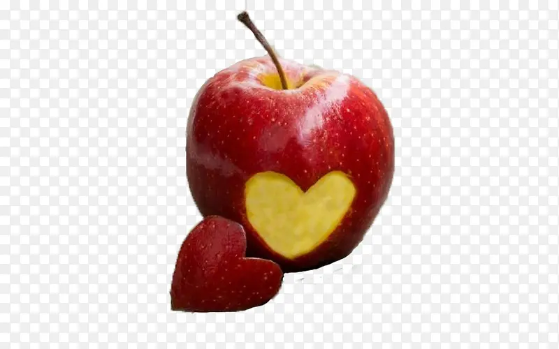 爱心苹果的水果中