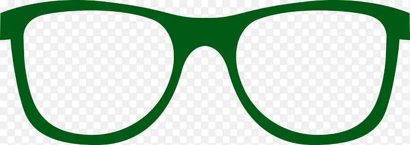 矢量绿色眼镜框