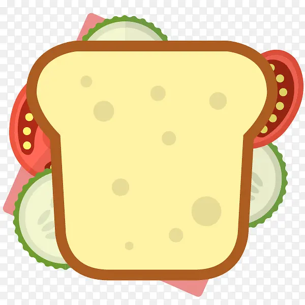 矢量面包三明治食品高清图片