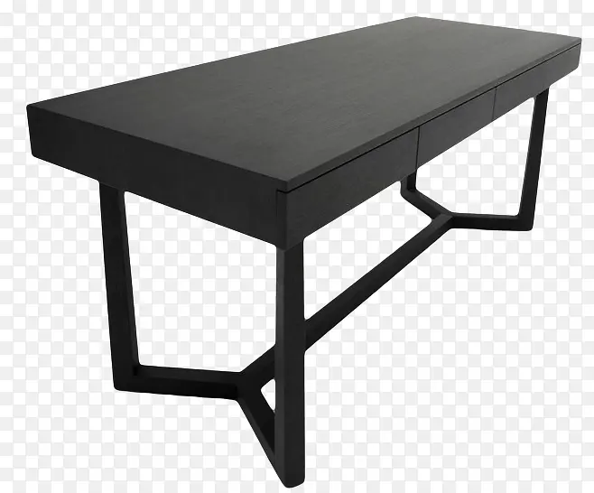 黑色原木的桌子