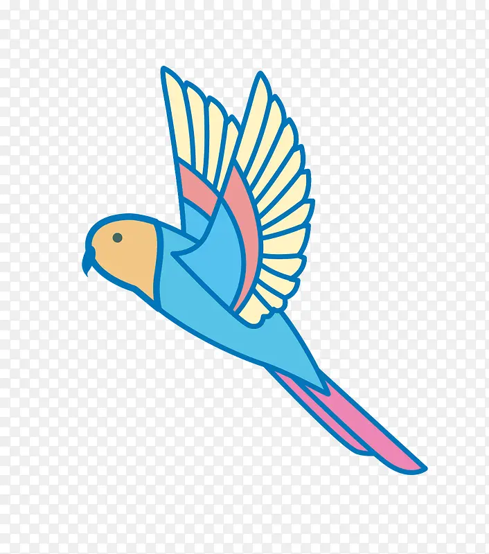 飞翔湿地日卡通插画飞鸟PNG元素
