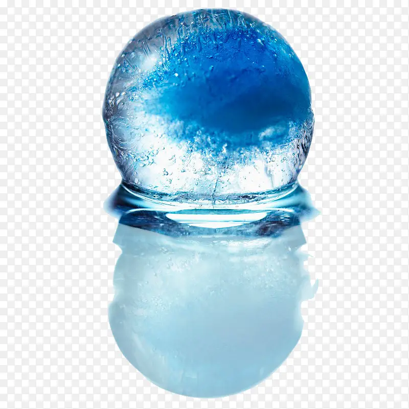 蓝色的清凉冰球