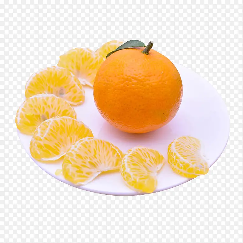 皇帝柑瓣手剥橙水果摆盘实物图