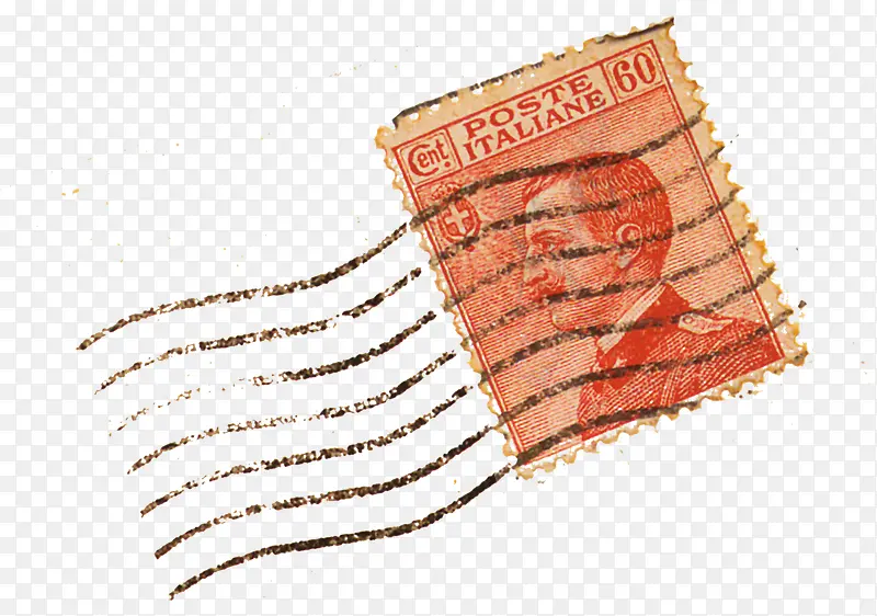 手绘欧式邮票创意