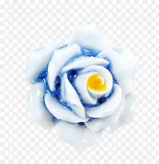 蓝白青花瓷花