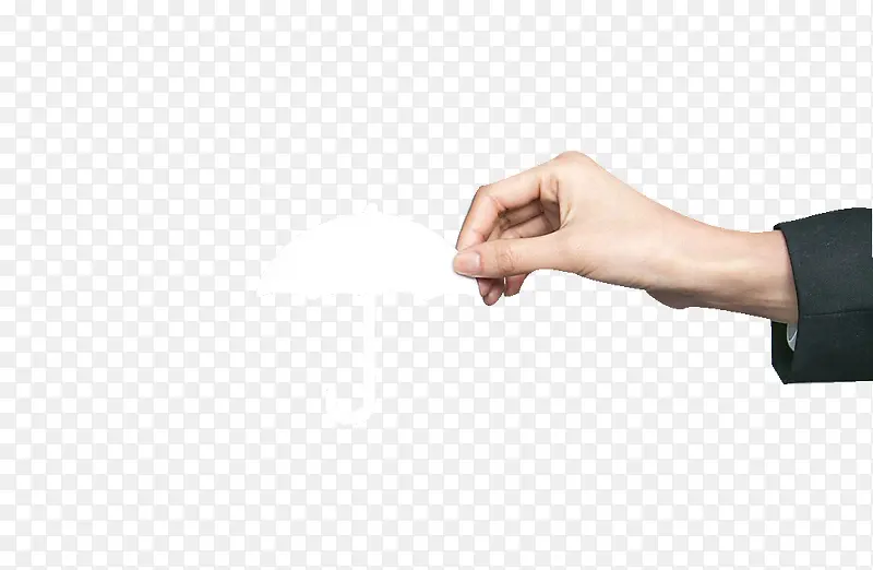 手拿雨伞