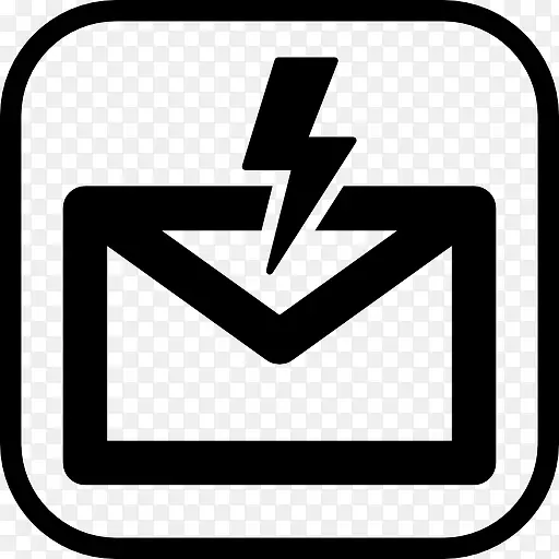 新邮件闪电标志图标
